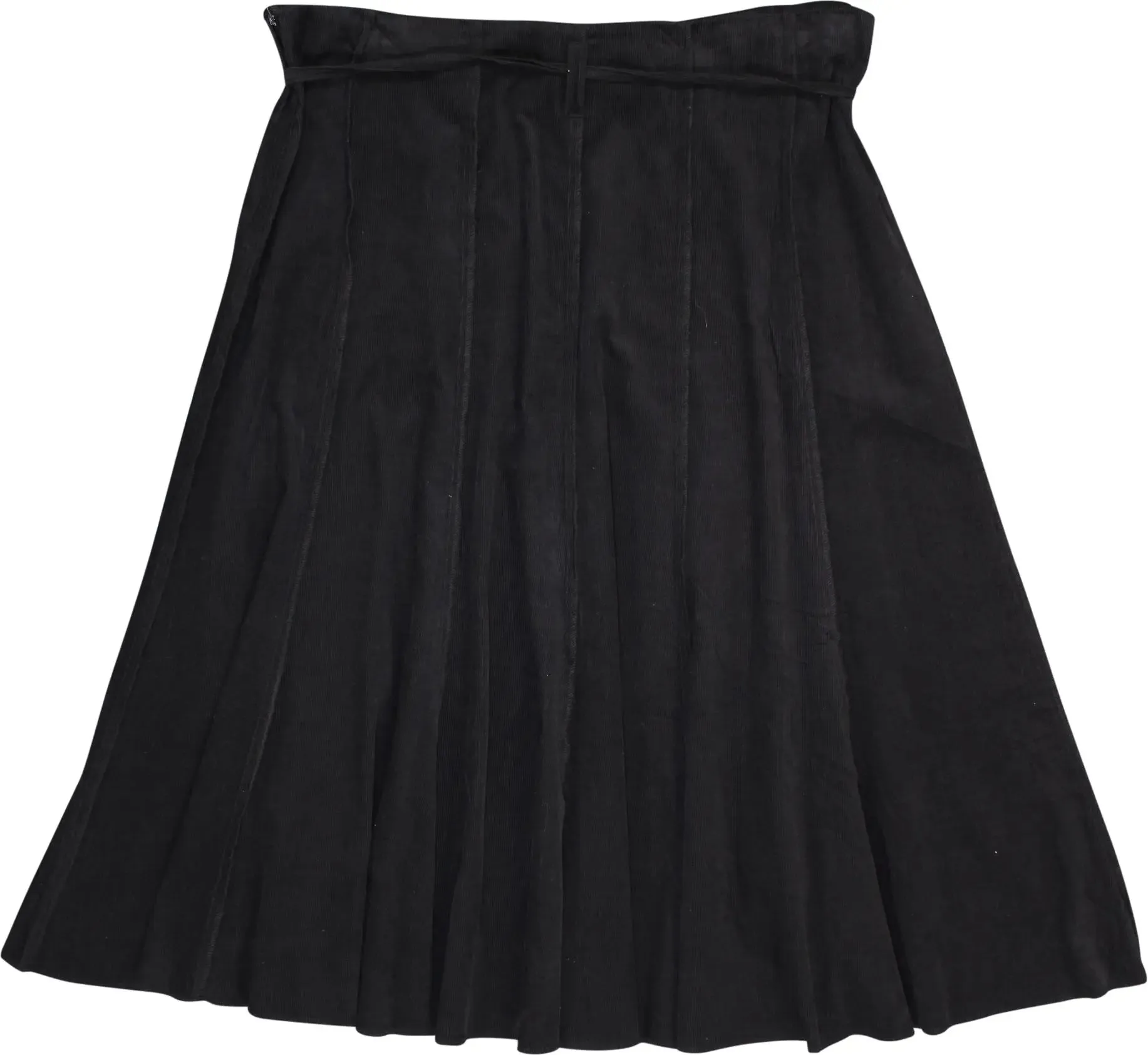 00s Black Flared Pleat Skirt