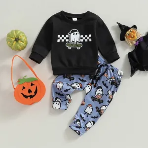 $10.00 - 3-6MX2, 6-12MX3, 12-24MX1 - Halloween Skateboard Ghost Set