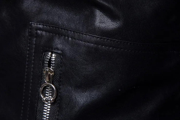 2019 New arrival Motorcycle Leather Jacket Men Casual Biker Jacket Slim Fit Zippers Male Faux Leather Jackets and Coats M-5XL