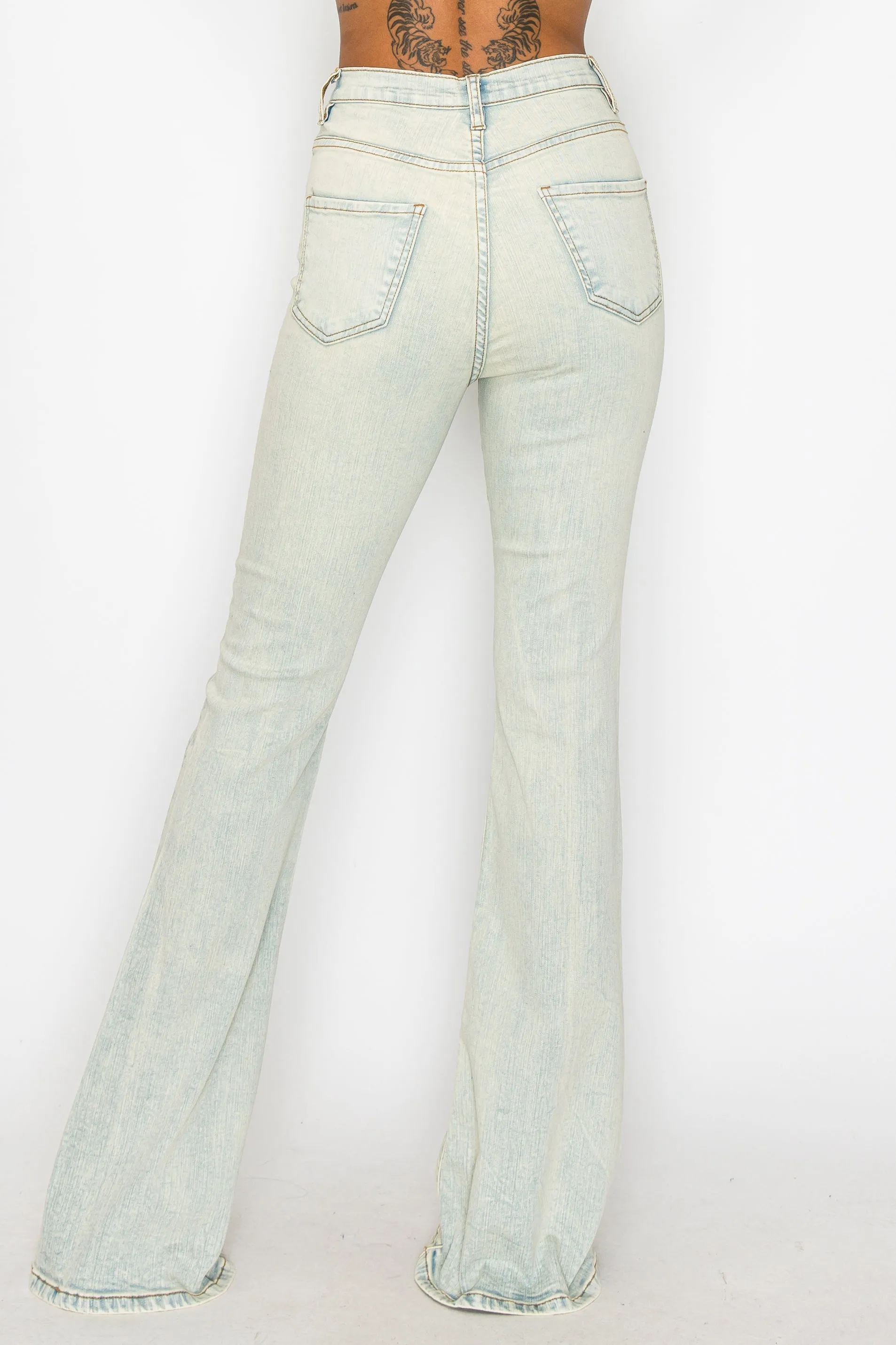 2159 High Rise Vintage Washed Flare Jeans
