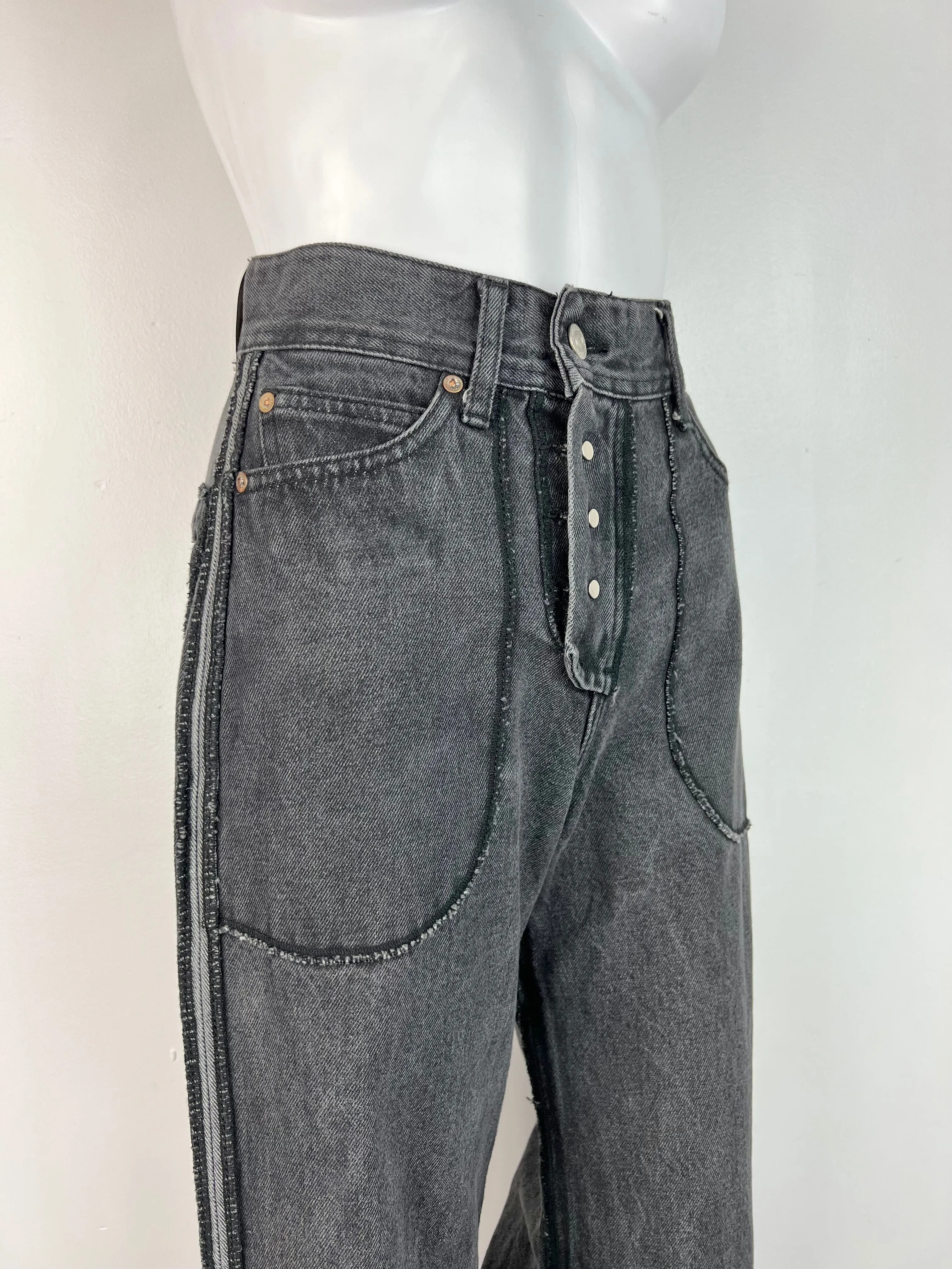 Andersson Bell Washed Black Wide Leg Jeans - AU8