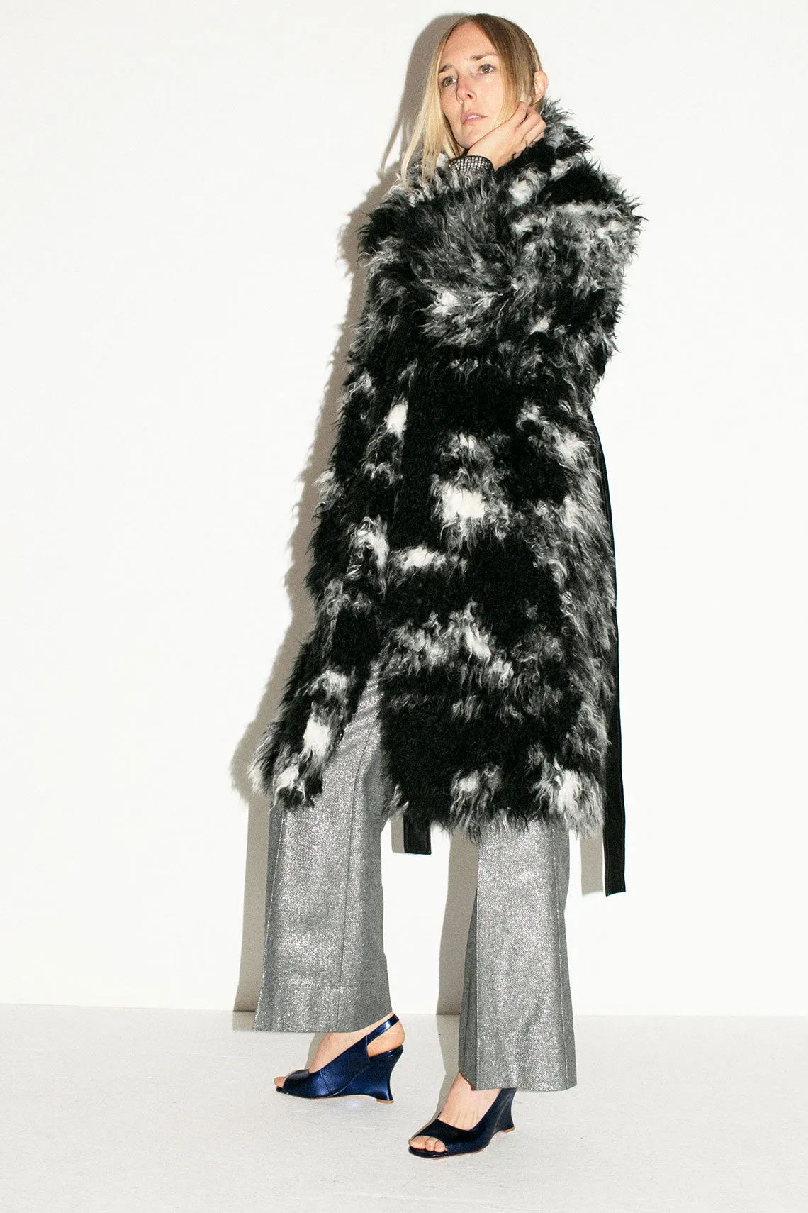 Black & White Faux Fur Hila Coat