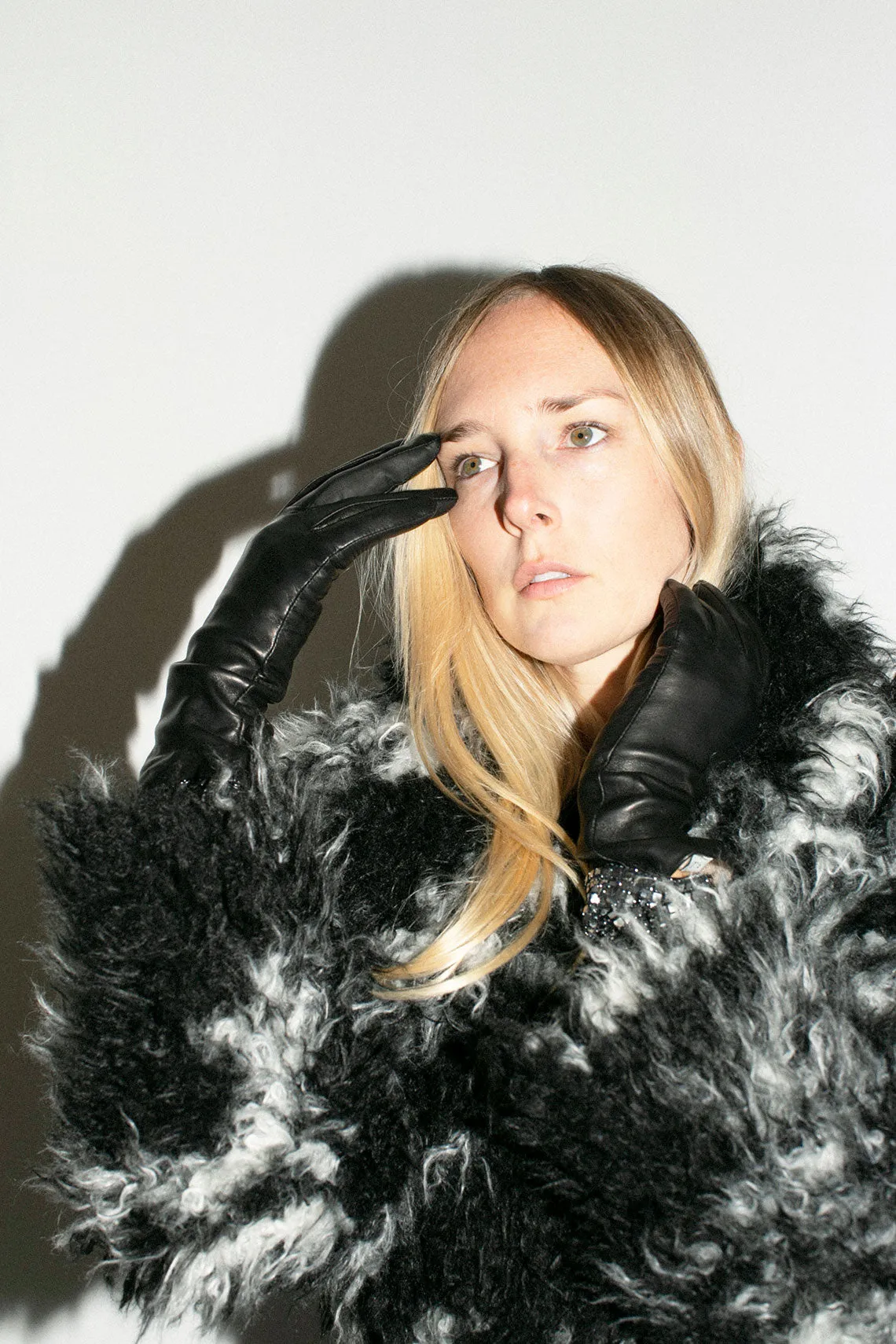 Black & White Faux Fur Hila Coat
