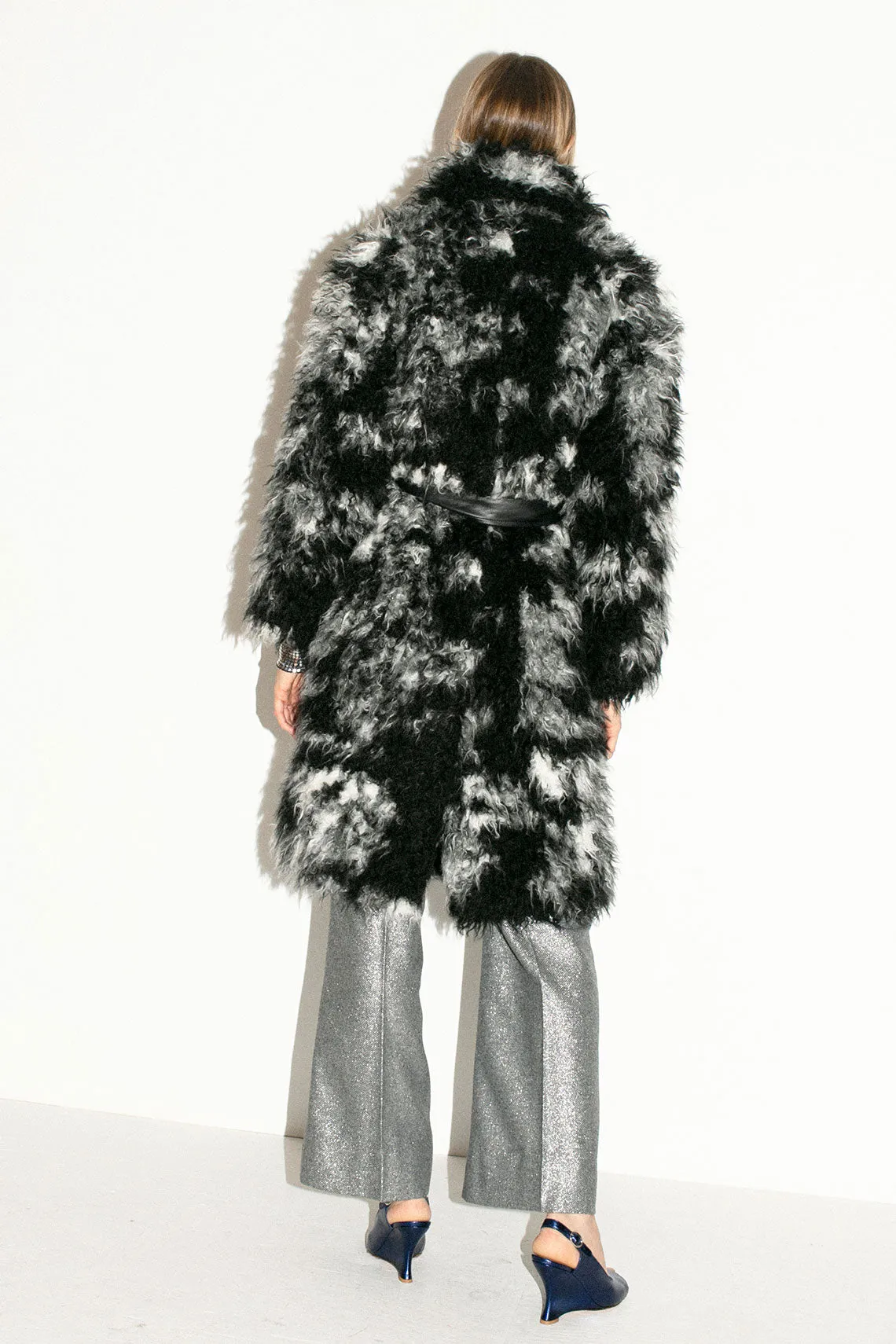 Black & White Faux Fur Hila Coat