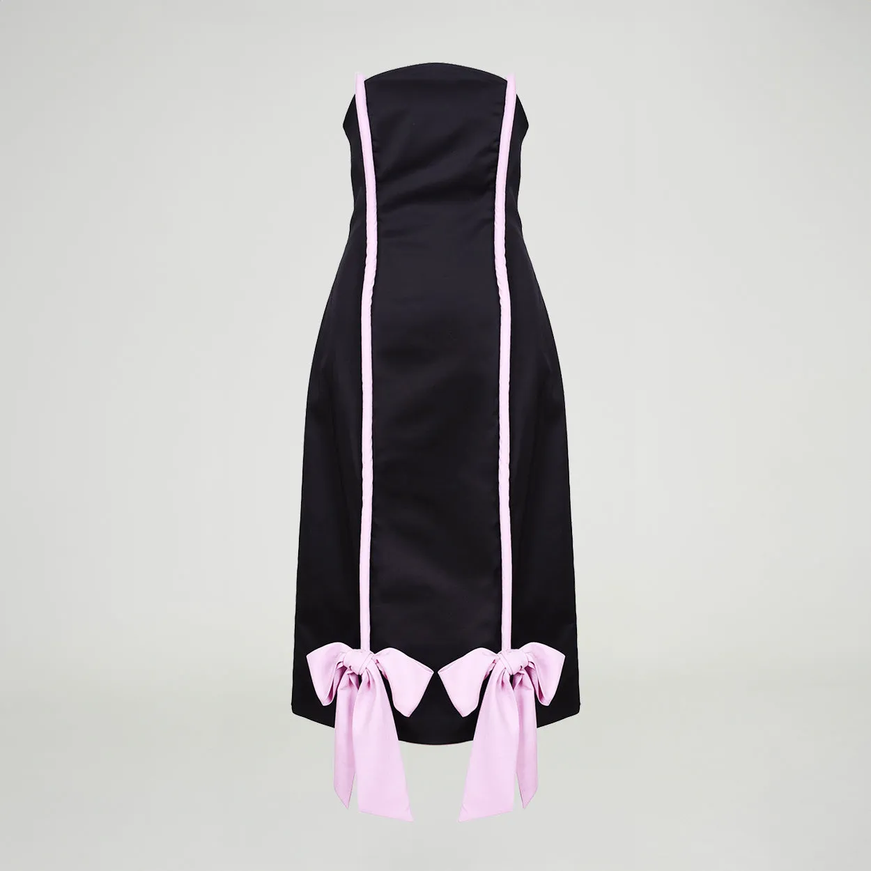 Black Midi Dress with Bows