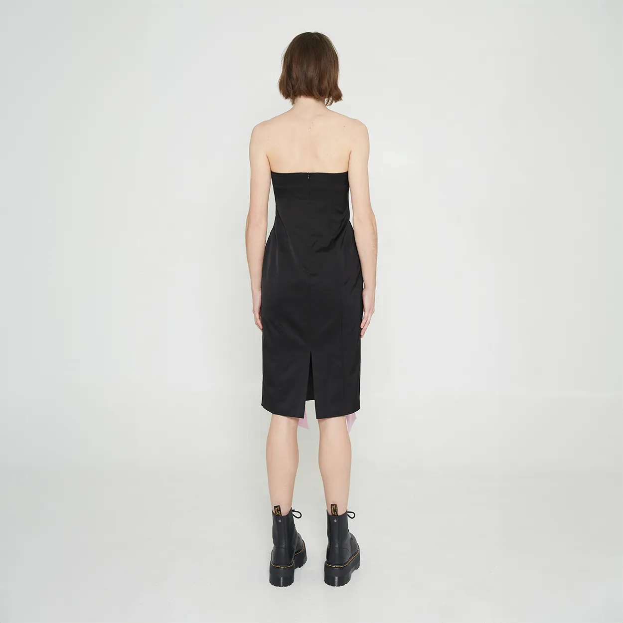 Black Midi Dress with Bows