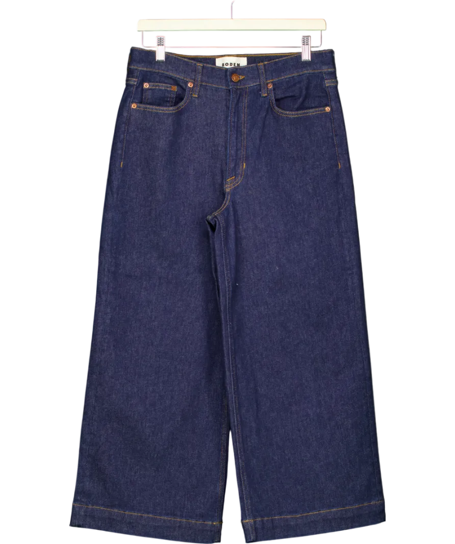 BODEN Blue High Rise Wide Crop Jeans W29
