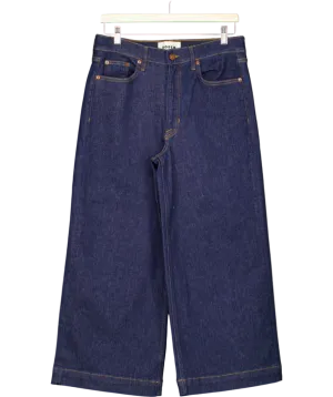 BODEN Blue High Rise Wide Crop Jeans W29
