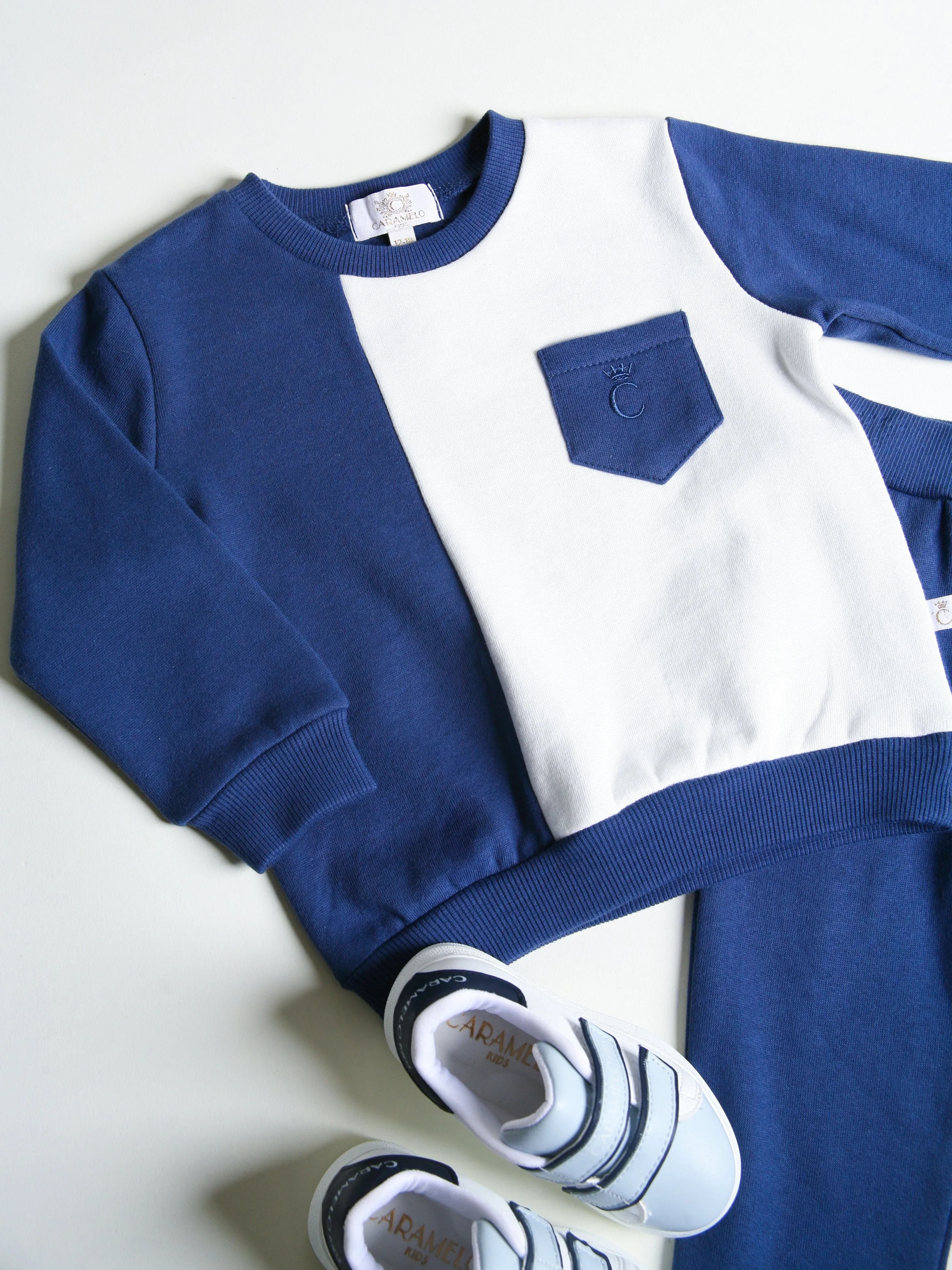 Caramelo Kids Navy & White Tracksuit