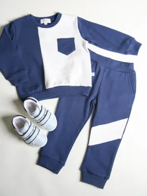 Caramelo Kids Navy & White Tracksuit