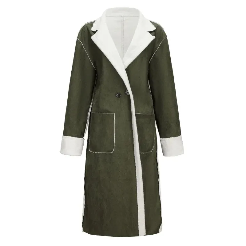 Casual Long Vegan Leather Jacket with Vegan Fur for Women | Perfect for Casual Days
