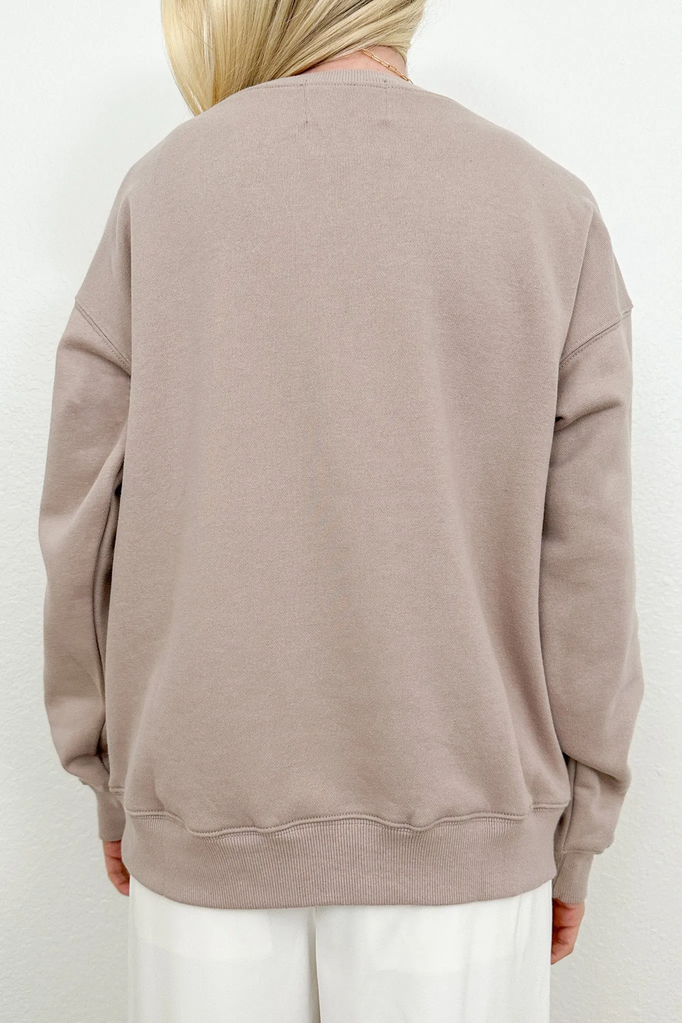Crew Pullover Sweatshirt in Dusty Rose