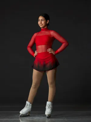 Crop Top Red Dress