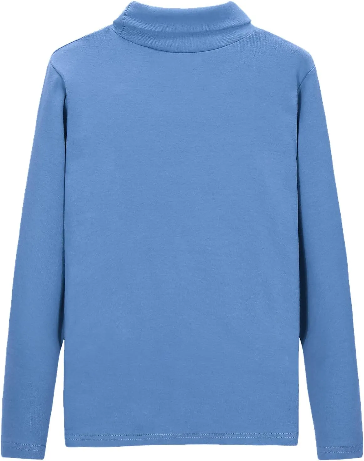CUNYI Boys Girls Turtleneck Long Sleeve Soft Cotton T-Shirts Solid Color Warm Tee Tops