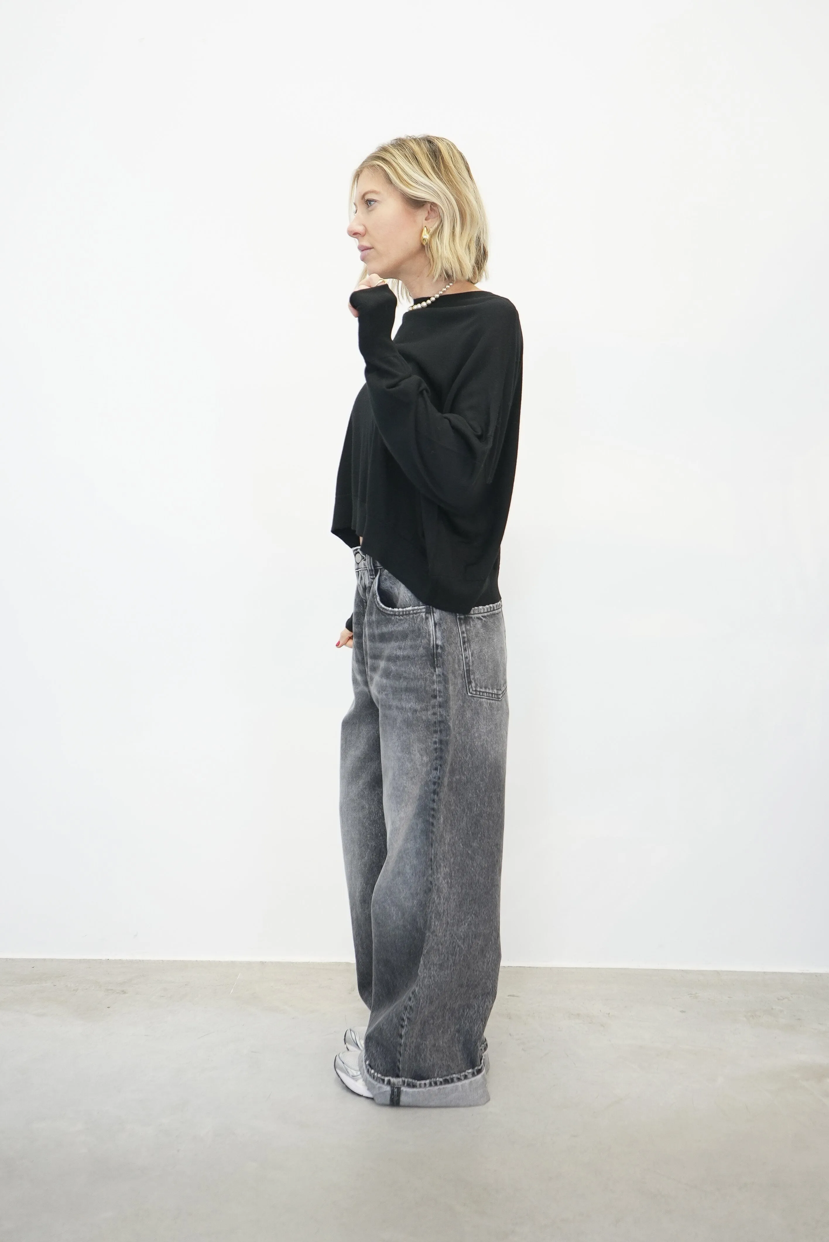 DEBBY WIDE LEG JEAN IN GREY