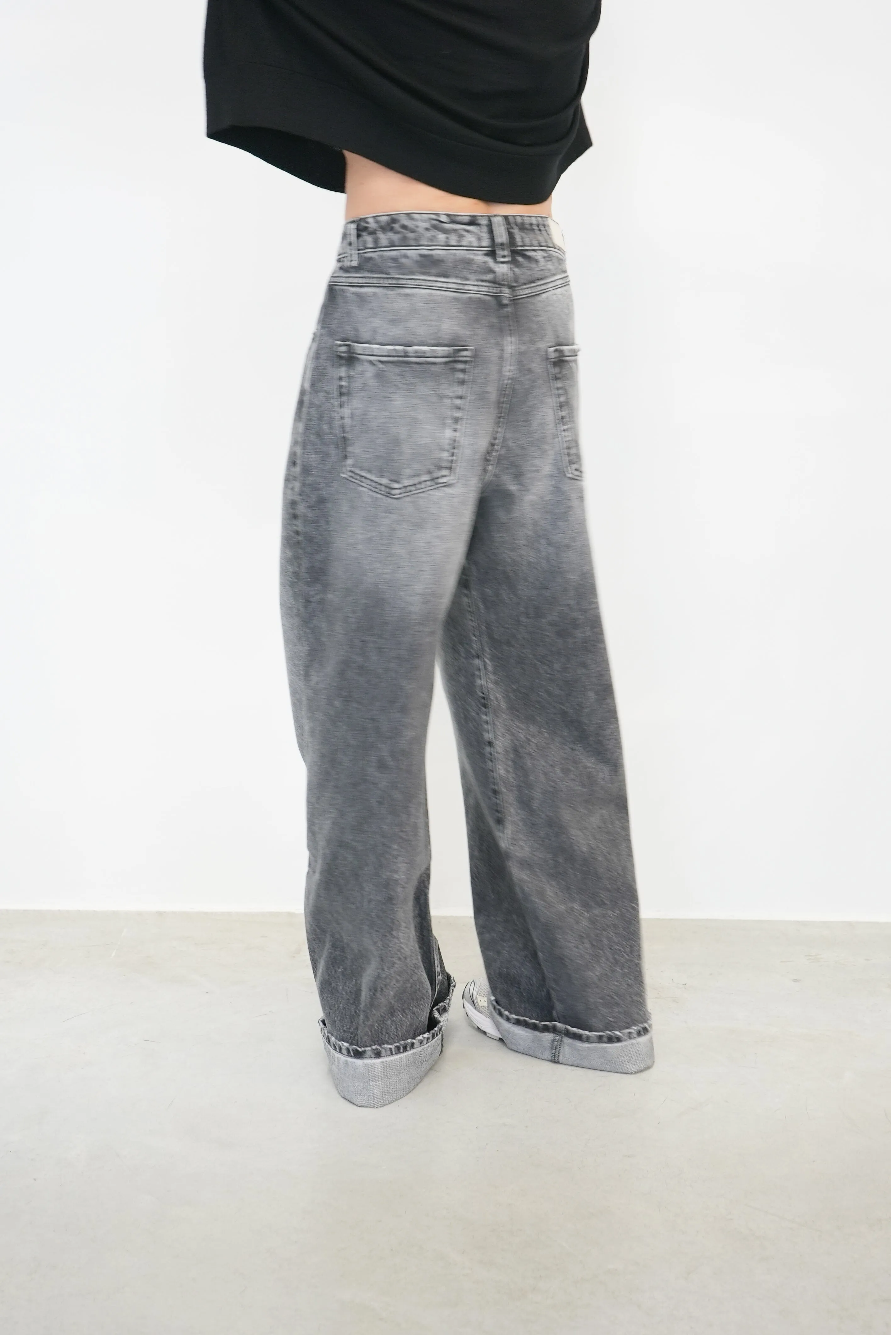 DEBBY WIDE LEG JEAN IN GREY