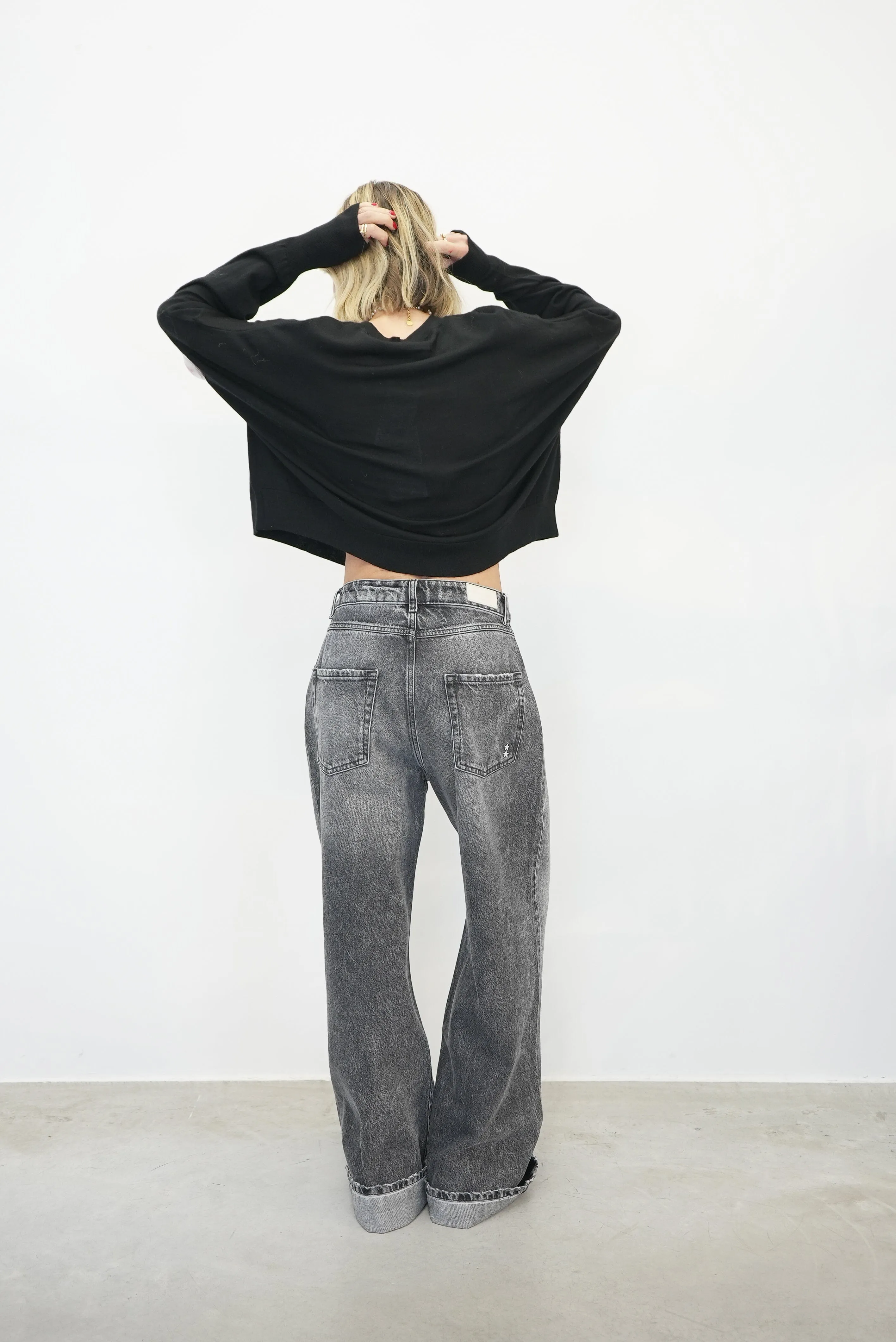 DEBBY WIDE LEG JEAN IN GREY