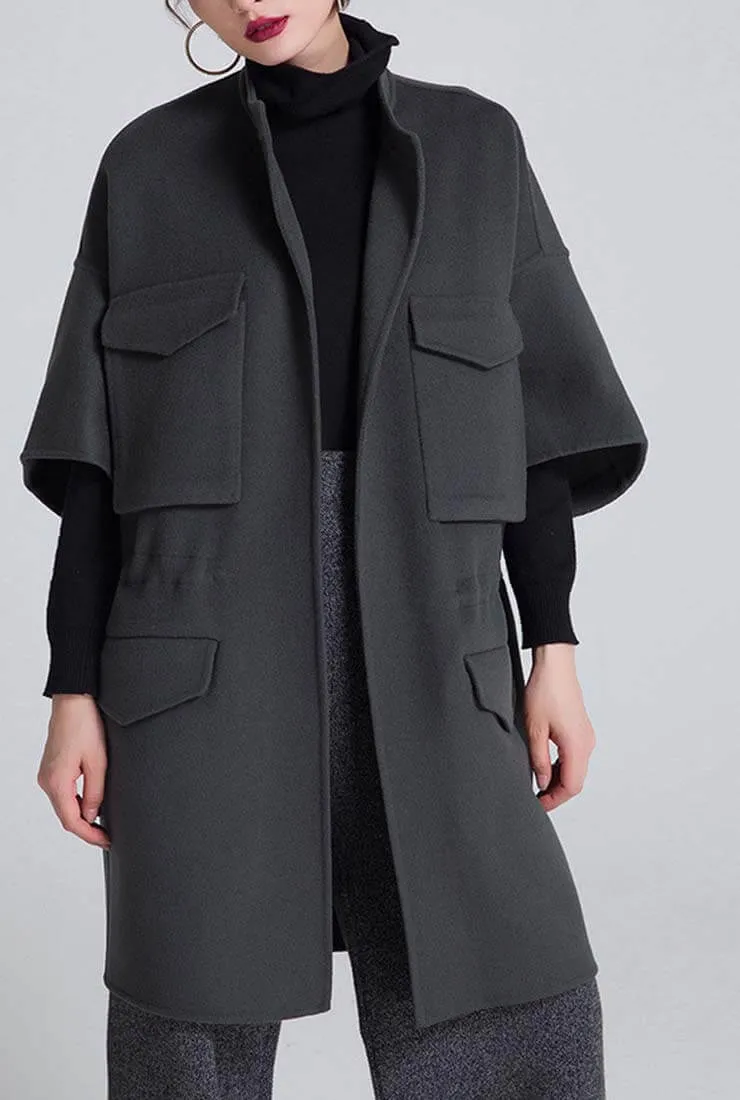 Double-sided Loose 100% Wool Cardigan Coat
