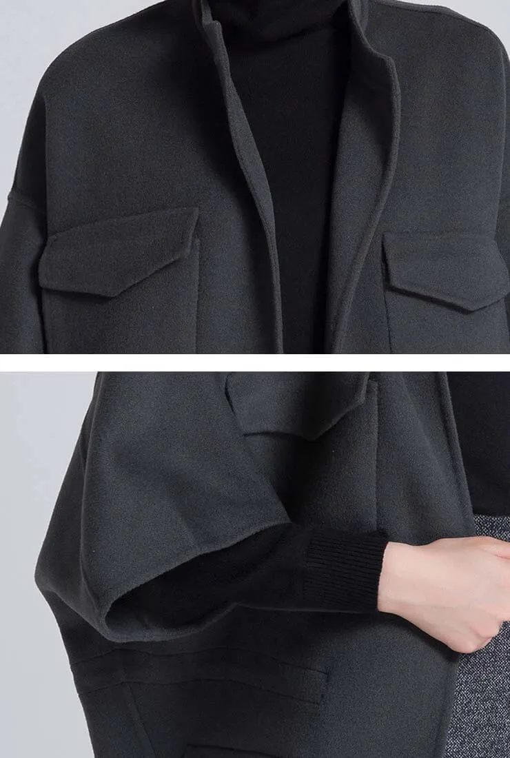 Double-sided Loose 100% Wool Cardigan Coat