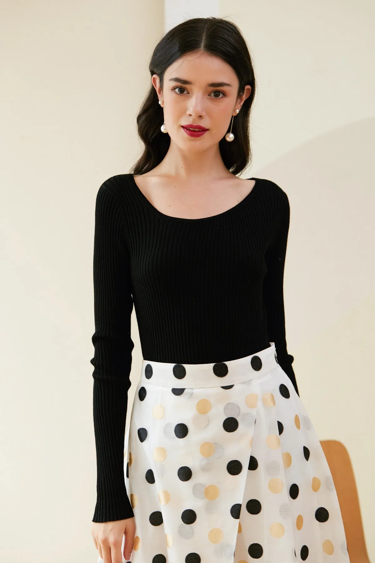 Elian Merino Wool Ribbed Sweater