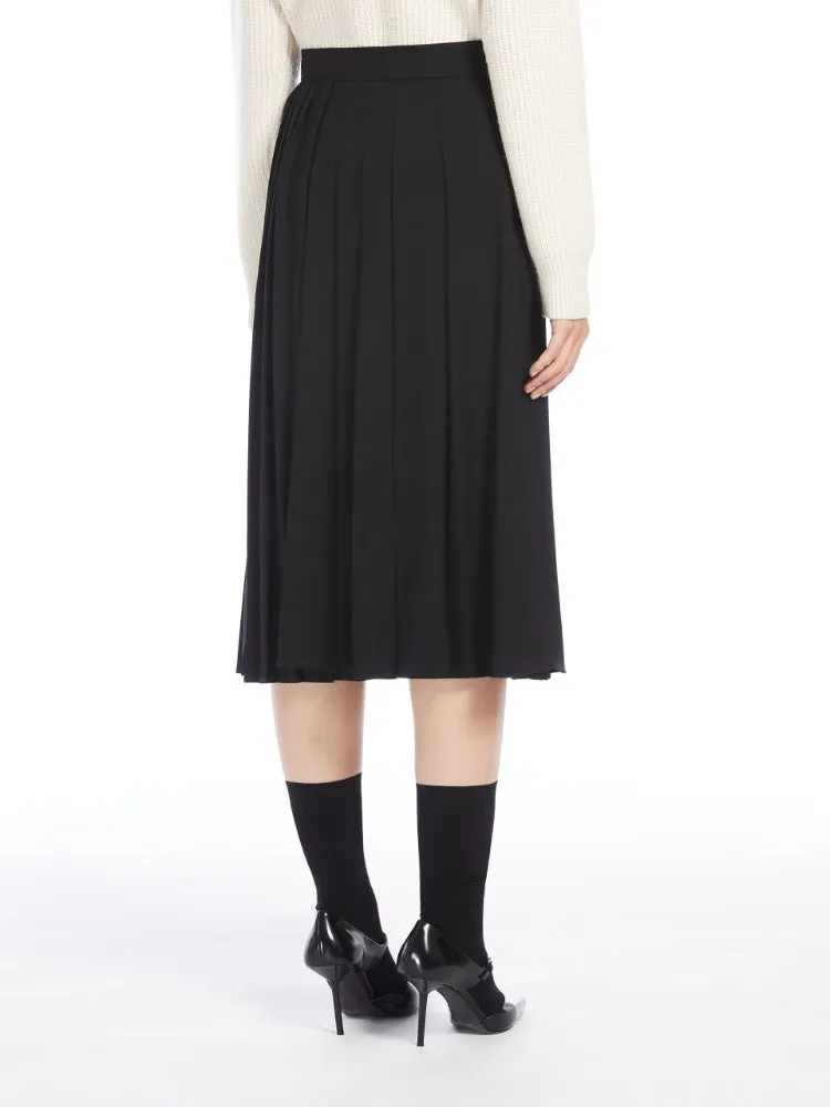 ESTELLA PLEATED WOOL SKIRT