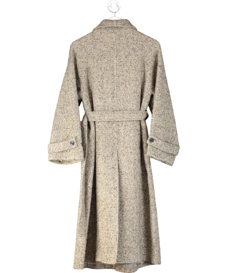 Fabrique Beige Joshua Lockwood Margot Wool Alpaca Blend Long Coat UK S