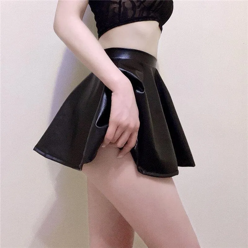 Flared Pleated Skirt