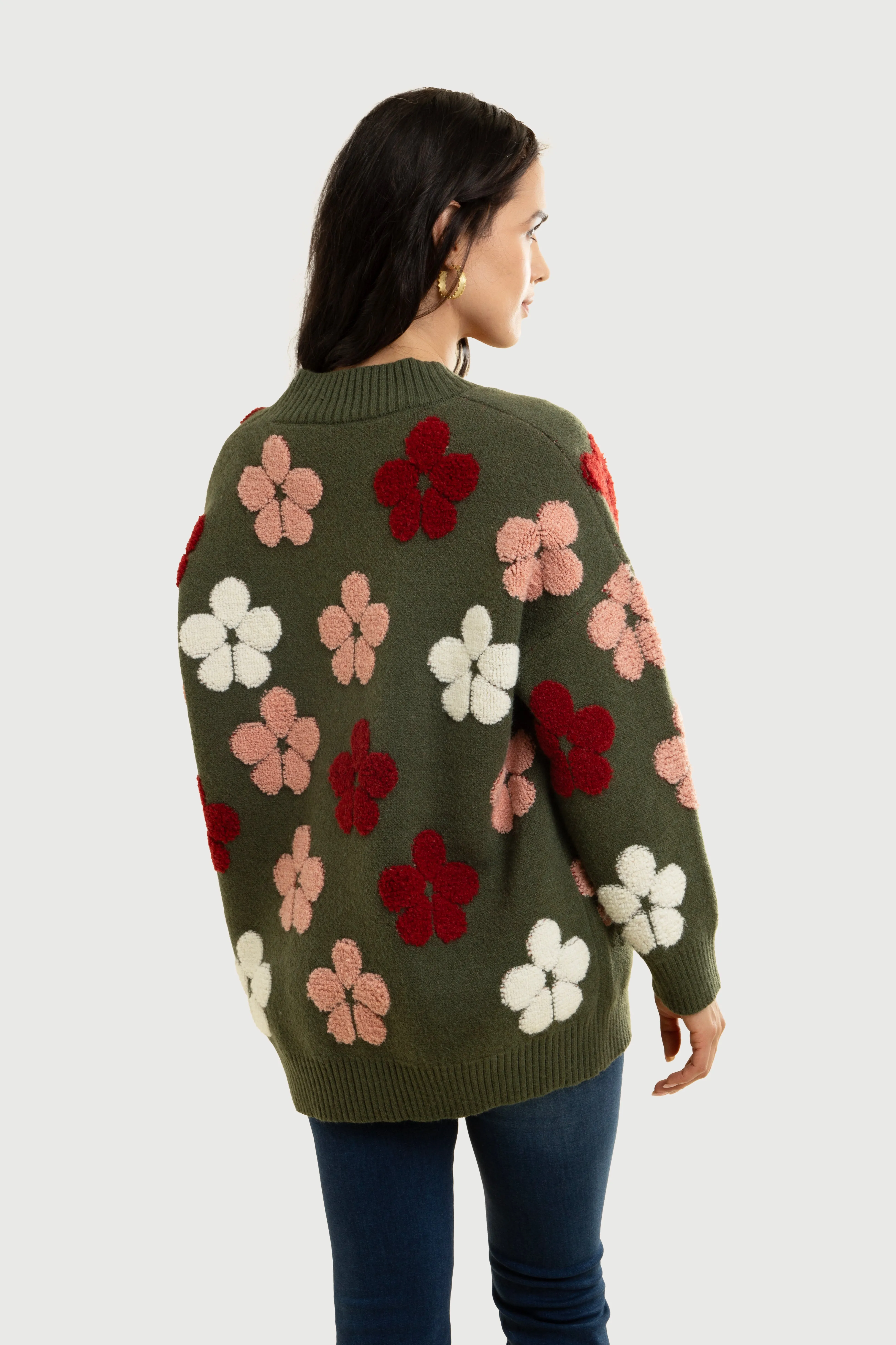 Floral Knit Cardigan