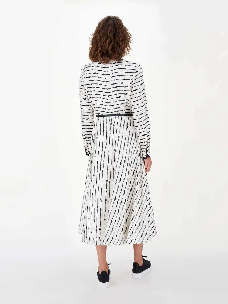 Gattini Silk Pleated Dress