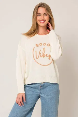 Good Vibes Pullover Light Weight Sweater
