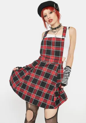 Gothic Tartan Pinafore Dress