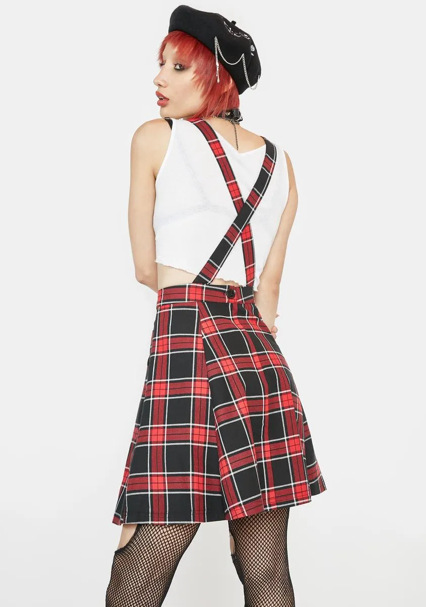Gothic Tartan Pinafore Dress