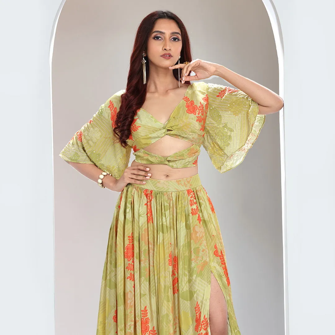 Green & Yellow Printed Co-ord Set