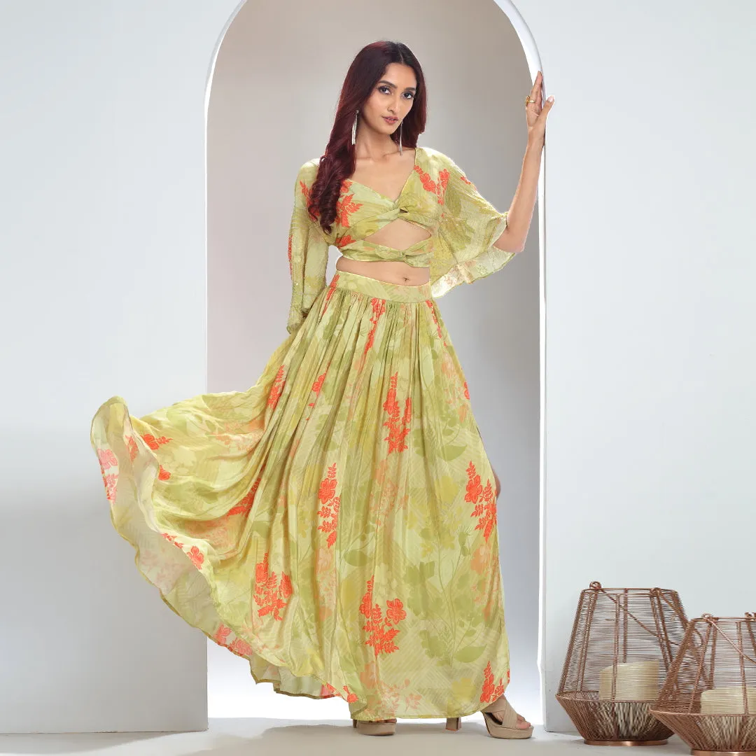 Green & Yellow Printed Co-ord Set