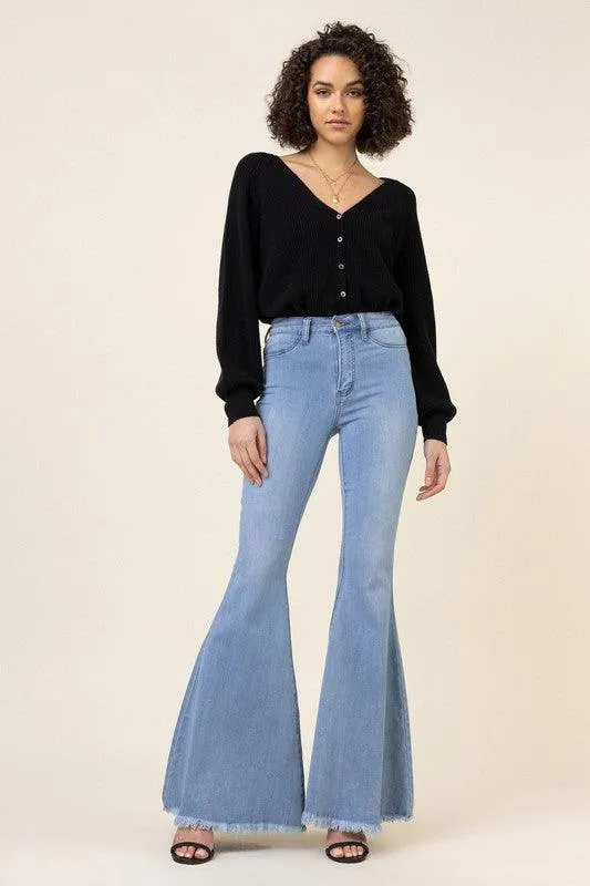 High Waisted Flare Leg Jeans