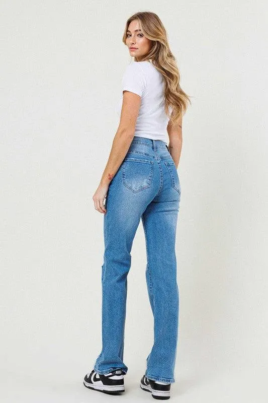 High Waisted Wide Leg Medium Stone