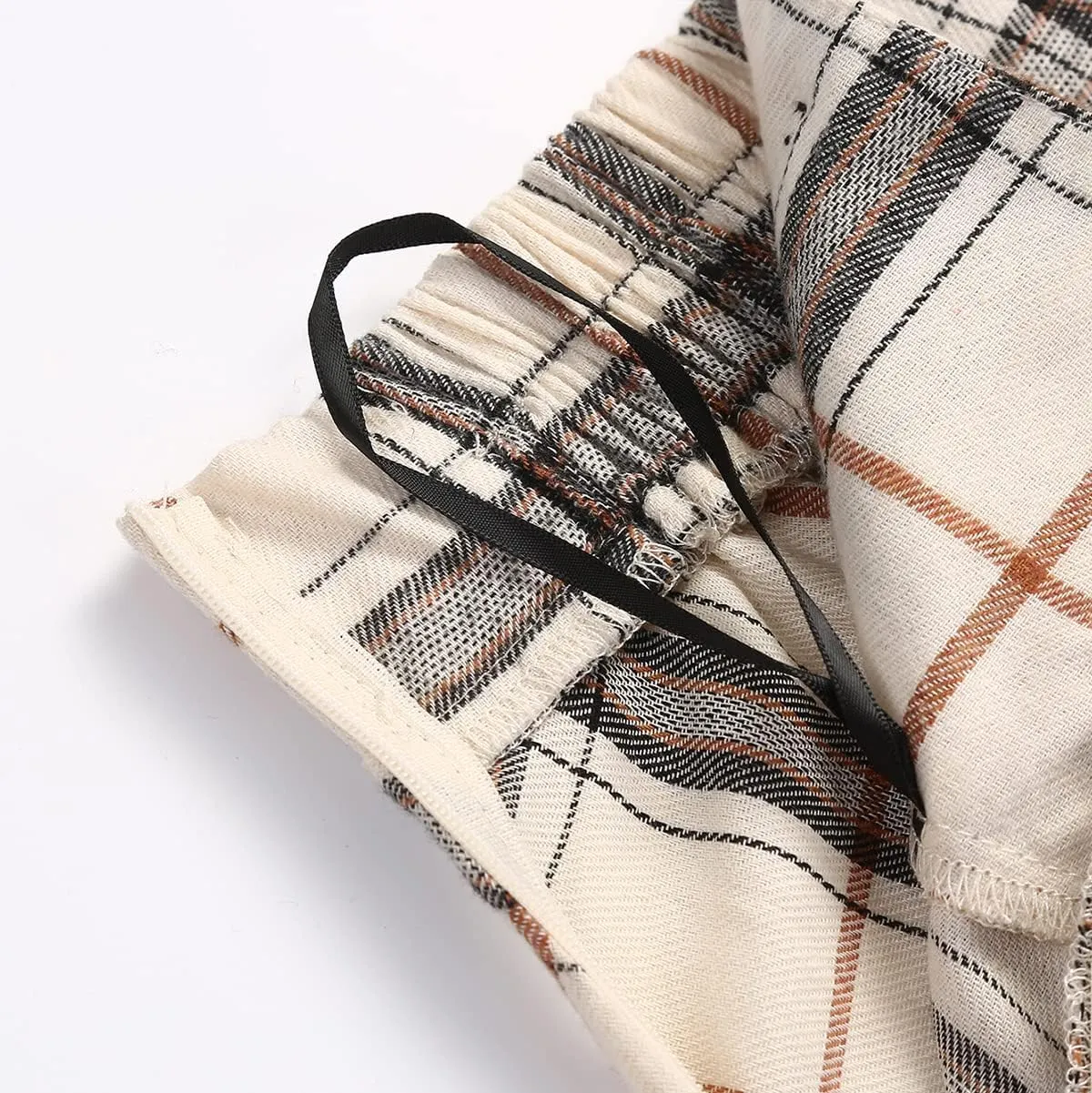 IDEALSANXUN Plaid Skirt for Womens High Waist Aline Pleated Midi Skirts