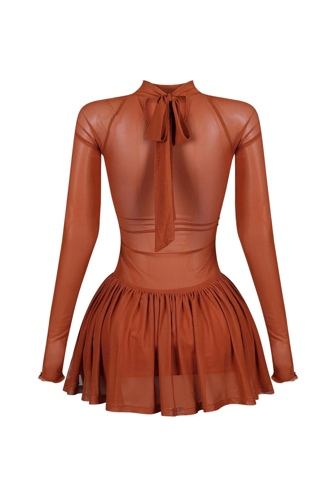 Karasi Mesh Lace Up Flare Mini Dress