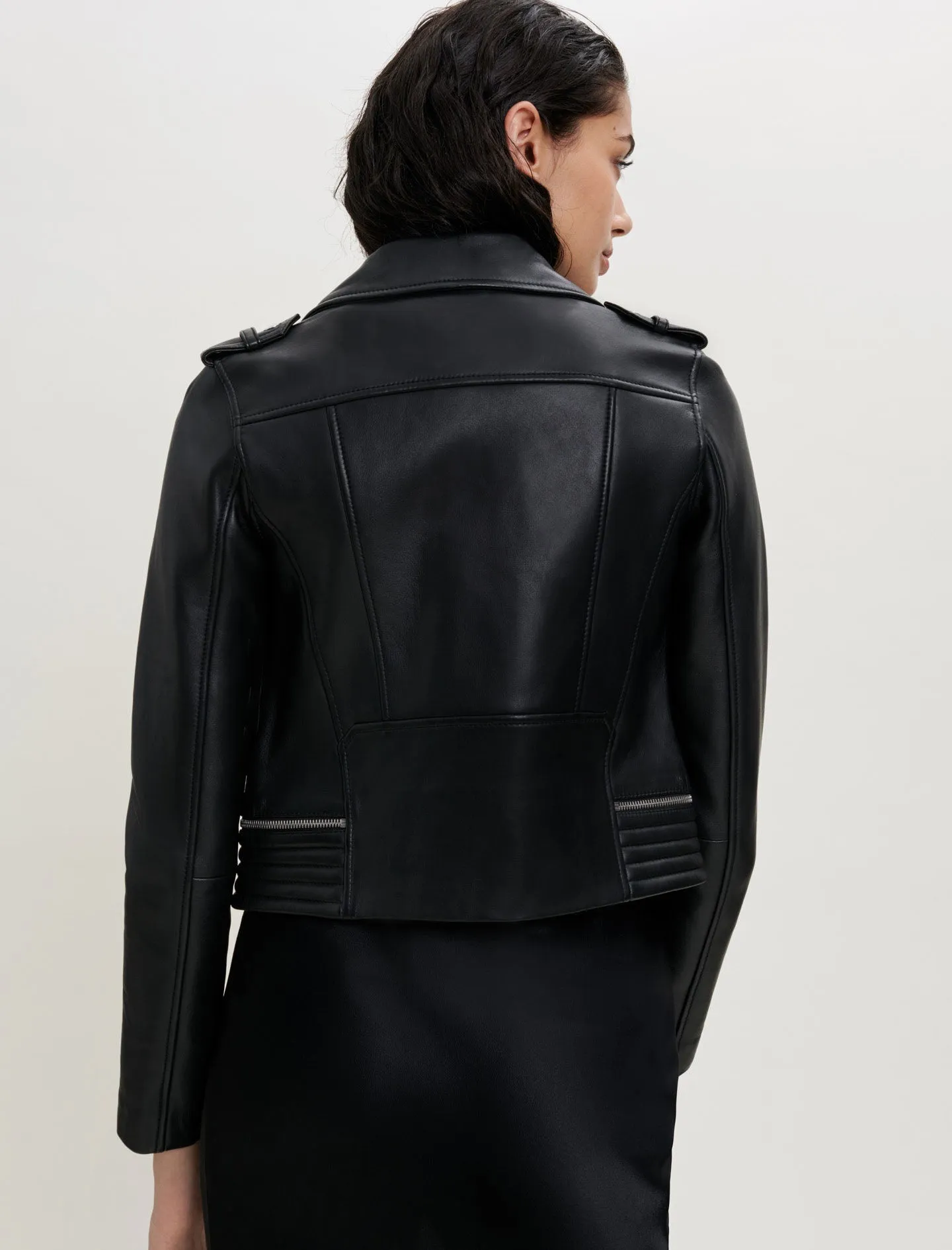 LEATHER BIKER JACKET
