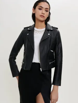 LEATHER BIKER JACKET