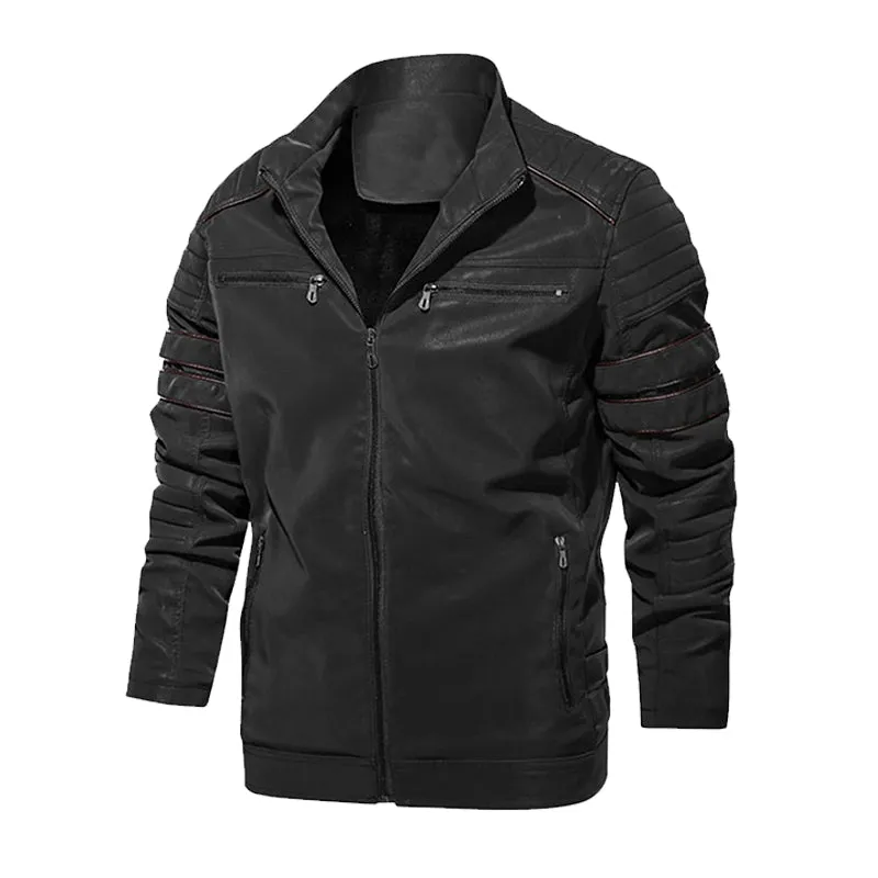 Men Leather Jacket Motorcycle PU Men Jackets