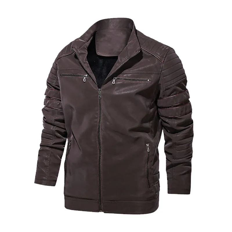 Men Leather Jacket Motorcycle PU Men Jackets