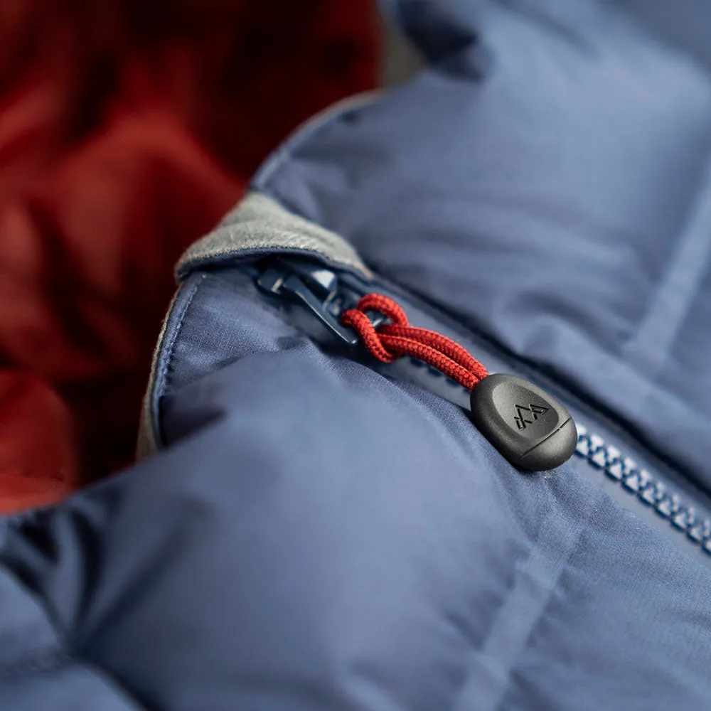 Mens Aska Waterproof Down Jacket (Navy/Rust)