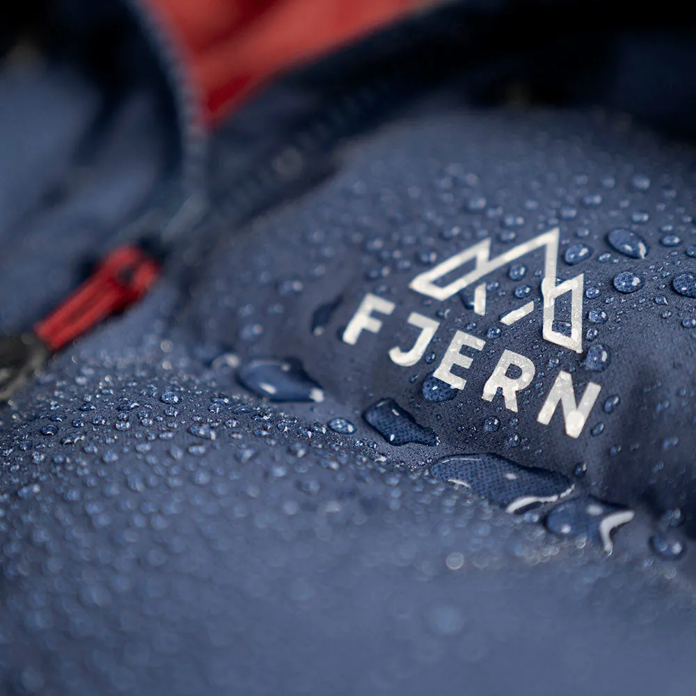 Mens Aska Waterproof Down Jacket (Navy/Rust)