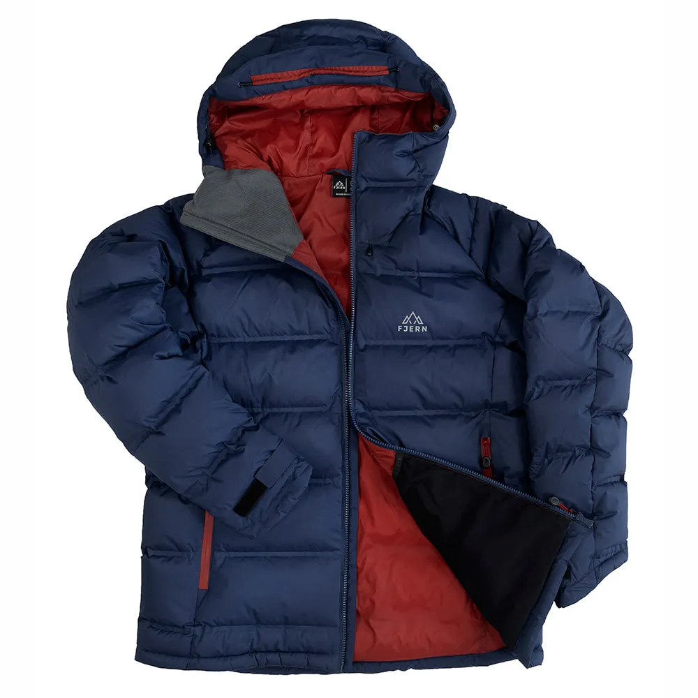 Mens Aska Waterproof Down Jacket (Navy/Rust)