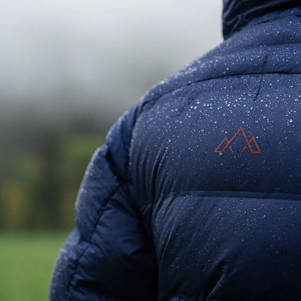 Mens Aska Waterproof Down Jacket (Navy/Rust)