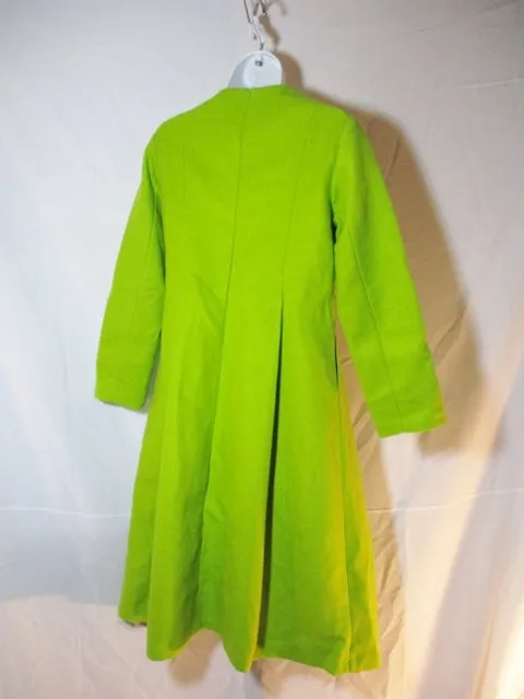 NEW WOMENS QILI Midi Wool dress STYLEWE GREEN FLORAL S Hand Painted AVOCADO