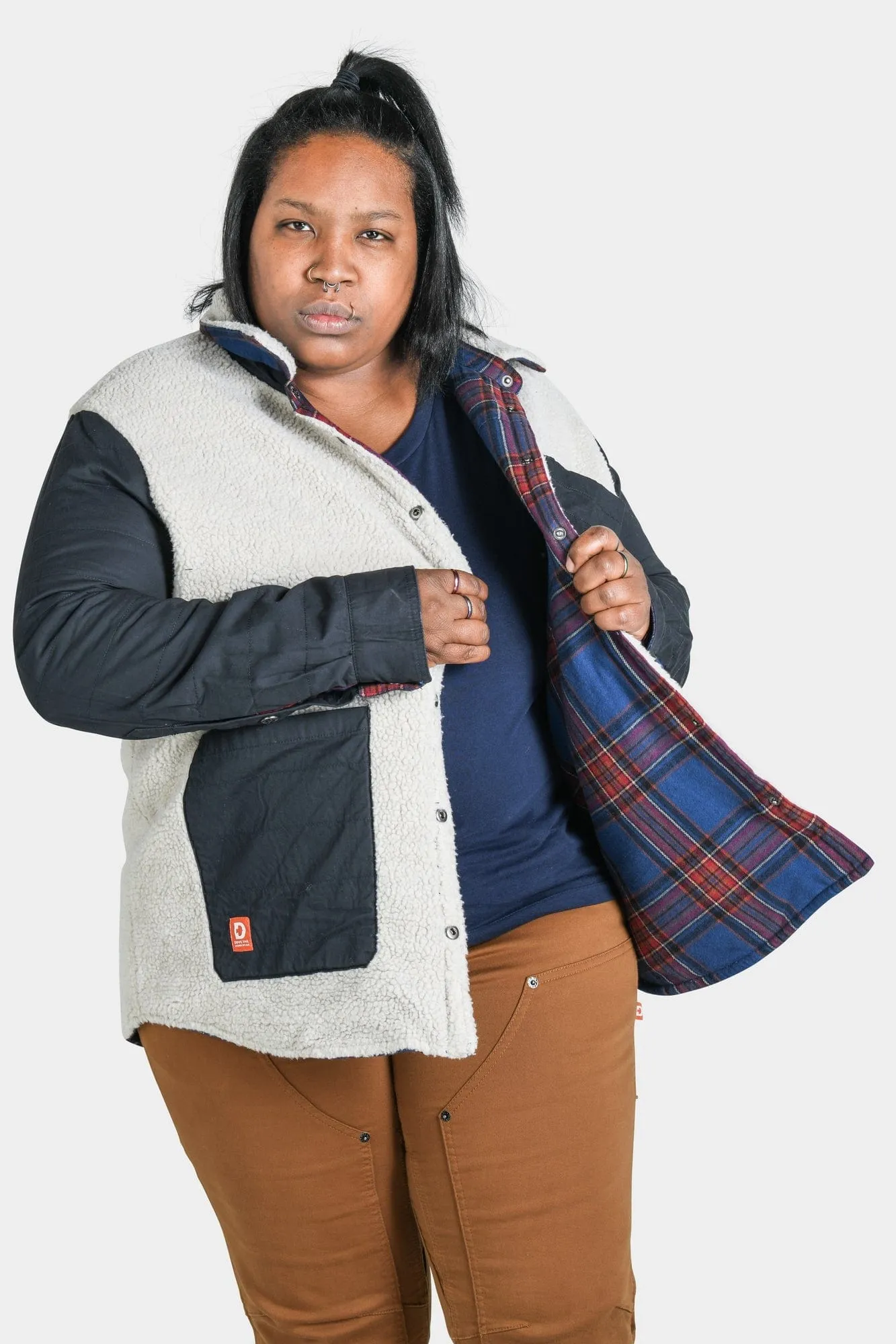 Old School Reversible Work Jacket in American Plaid
