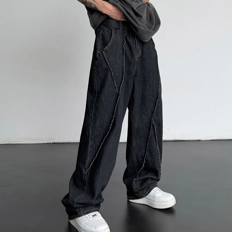 Patchwork Wide Leg Jeans