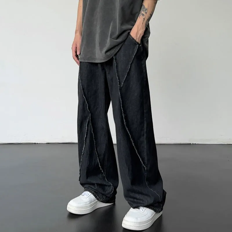Patchwork Wide Leg Jeans
